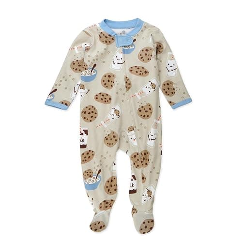 HonestBaby Sleep & Play Footed One-piece Pajama Sleeper 100% Organic Cotton, Baby Boys - Image 1