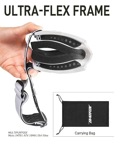 BATFOX Dirt Bike ATV Goggles Motorcycle Gear Riding Motocross Dirtbike 4-Wheeler MX DH Accessories Goggles Glasses for Men Women Youth UV400 Protection Dust-proof Anti-Slip Strap thumbnail 9