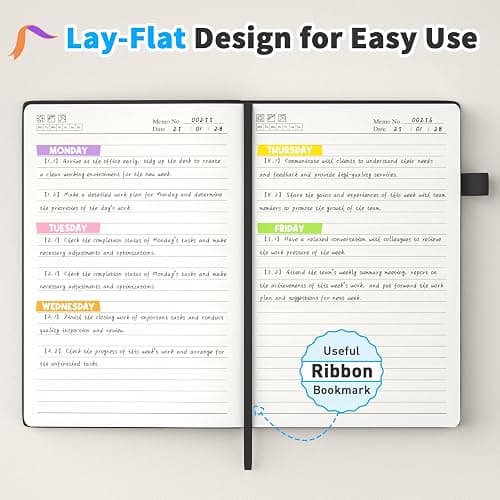 Oucaru 4 Pack A5 Lined Journal Notebook, 180 Pages 100 GSM Paper for Travel | 100 GSM Thick Paper No Bleed, 180 Lined Pages, 180° Lay Flat, Pen Holder, Back Pocket, 4 Pack Journal Set for Writing thumbnail 6