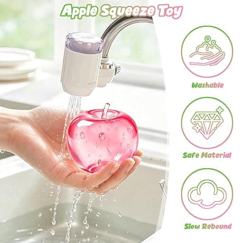 2PCS Apple Squishy, Slushy Apple Squishy, Cute Fruit Slow Rising Sensory Fidget Stress Ball for Anxiety, Christmas Party Favors thumbnail 4