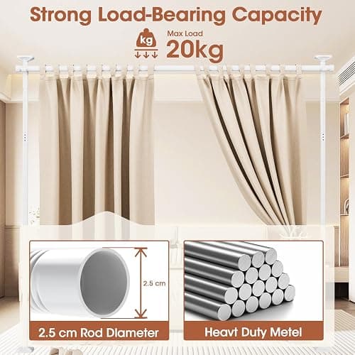 Room dividers adjustable size cream colour thumbnail 3