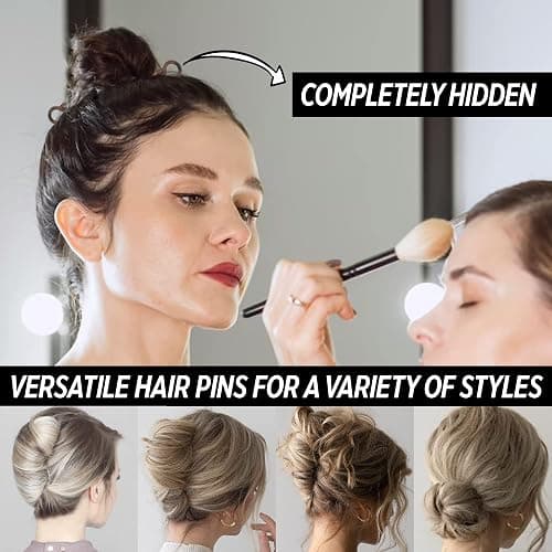 Good Hair Days Hair Pins - 2 1/2" Plastic, U-shaped Magic Grip Hairpins, Strong Durable Pins For Fine, Thick & Long Hair, Styling Accessories - Tortoise Shell, Set of 10 thumbnail 4