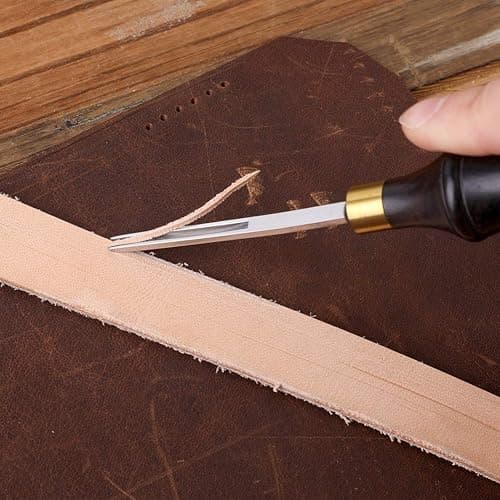 Leather Edge Bevelers, Edge Skiving Beveler 1.8mm, Leather Working Tools Leather Skiver Tool for Leathercraft Working (2#) thumbnail 5