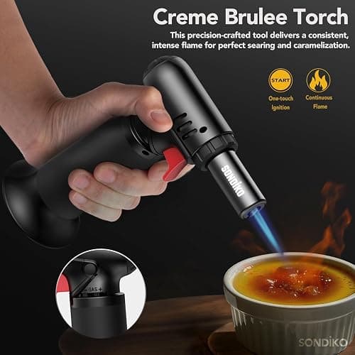 Sondiko Butane Torch Lighter with Visible Fuel Window, Refillable Soldering Torch with Adjustable Flame for Welding, Resin Art, Industrial(Butane Gas Not Included) thumbnail 5