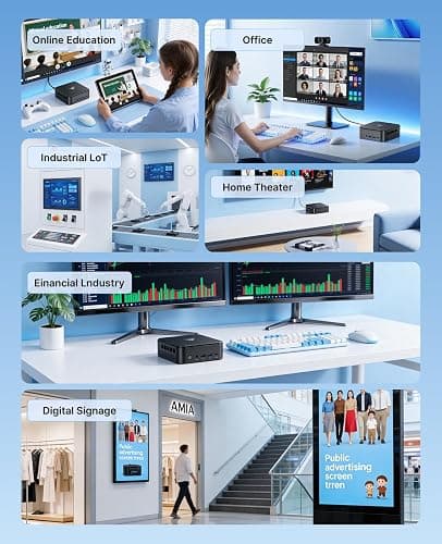 KAMRUI Mini PC, E3B 11 Pro AMD Ryzen V2748 (Beat R5 6650H/R7 5825U, up to 4.3GHz) Mini Desktop Computer,16GB DDR4 512GB 3200MT/s SSD, Radeon Vega 7 Graphics Triple 4K Display/Dual LAN/WiFi6/BT5 thumbnail 9
