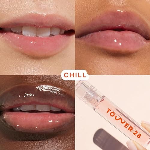 Tower 28 ShineOn Clear Lip Gloss Jelly - Hydrating Lip Balm + Gloss for Sensitive Lips - Non-Sticky + High-Shine Jelly Formula with Nourishing Oil Blend - Chill - Clear (0.13) thumbnail 2