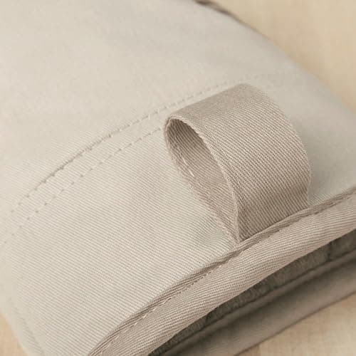 KitchenAid Beacon Two-Tone Non-Slip Mini Oven Mitt Set, Milkshake/Beige, 5.5"x8", 2 Piece thumbnail 4