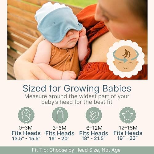 Sleepy Hat The Original Baby Sleep Mask & Soft Eye Shade – Newborn, Sun Hat & Beanie – Travel & Baby Gifts thumbnail 7