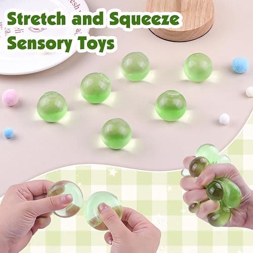 6 Pack Stress Ball for Adults, Mini Squish Balls Green Squeeze Toy Stress Relief Ball for Classroom Prizes Goodie Bags Stuffer thumbnail 5