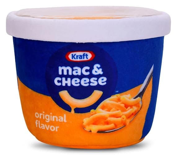 iscream Kraft Macaroni & Cheese 6.5" x 6" Pillow Set with 4 Plushie Macaroni Mini Pillows - Microwave Package thumbnail 3