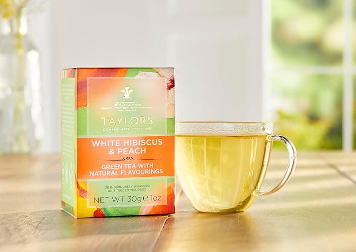 Taylors of Harrogate White Hibiscus & Peach Green Tea, 20 Teabags thumbnail 3
