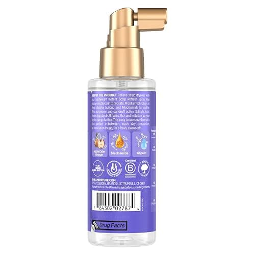 SheaMoisture Dandruff Treatment Instant Scalp Refresh Spray with Salicylic Acid & Scalp Repair Technology, Hydrates & Controls Itch & Flakes, 4 fl oz thumbnail 2