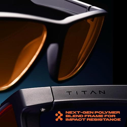 Titan Gaming Glasses, Blue Light Blocking, Night Driving Glasses for Men, Computer Protection, Gift for Gamers thumbnail 6
