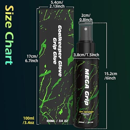 JFSLiF Torwarthandschuh Pflege-System, Torwarthandschuh Grip Spray,Torwarthandschuh-Reiniger,MSDS-Zertifizierter Torwarthandschuhkleber, 100ml thumbnail 7