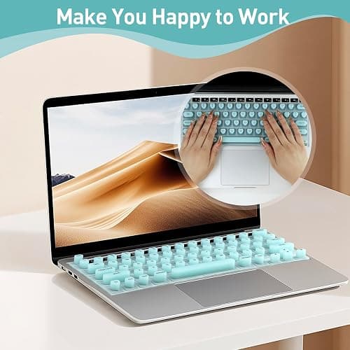 TS-MAYKA Keyboard Cover for Long Nails, Keyboard Film for Nail Art Silicone 3D Raised Keyboard Cover Skin for Typing Comfort Compatible with MacBook Pro/Air 13"/14"/15"/16" 2020-2024 (Blue) thumbnail 7