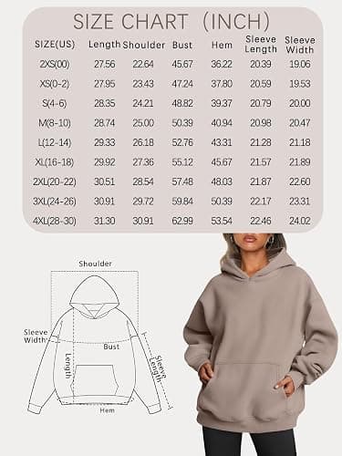 Trendy Queen Womens Oversized Hoodies Fleece Sweatshirts Long Sleeve Sweaters Pullover Fall Outfits Winter Clothes thumbnail 7