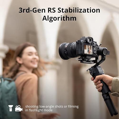 DJI RS 3 Mini, 3-Axis Gimbal Stabilizer for Cameras Canon/Sony/Panasonic/Nikon/Fujifilm, 2 kg (4.4 lbs) Tested Payload, Camera Stabilizer, Camera Gimbal with Native Vertical Shooting thumbnail 4