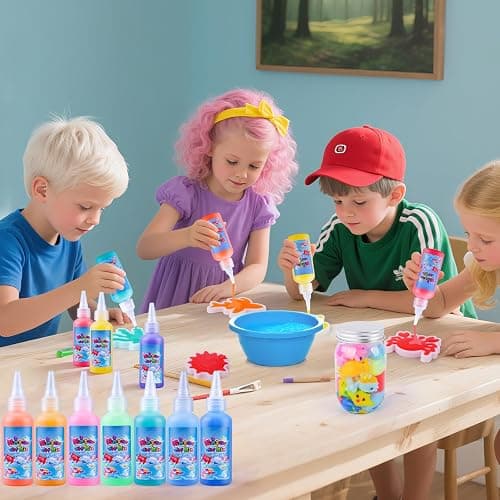 Aibxiu Magic Water Elf Toy Kit, Crafts for Kids Ages 4-8-12, Aqua Fairy Water Gel with 22 Gels, 22 Sea Creature Molds, DIY Craft Kit, Birthday & Party Favors for Kids Ages 3+ thumbnail 5