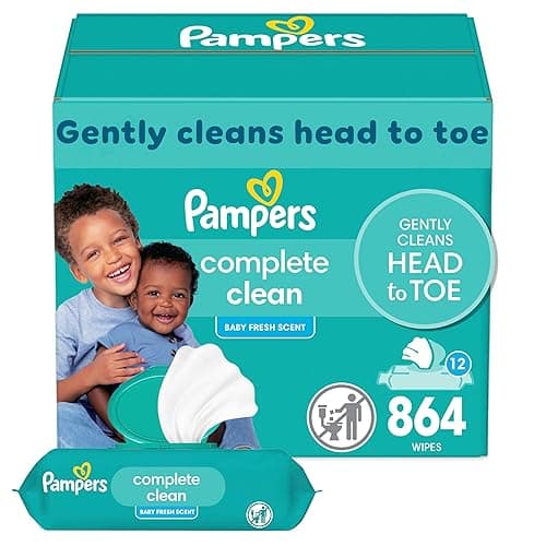 Pampers Complete Clean Baby Wipes - Fresh Scent 12X 864 Count - Image 1