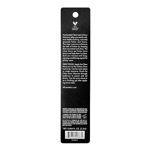 e.l.f. Clear Brow & Lash Mascara | Dual-Sided Clear Gel | Conditioning Formula For Healthy Lashes | 0.08 Fl Oz (2.5mL) thumbnail 2