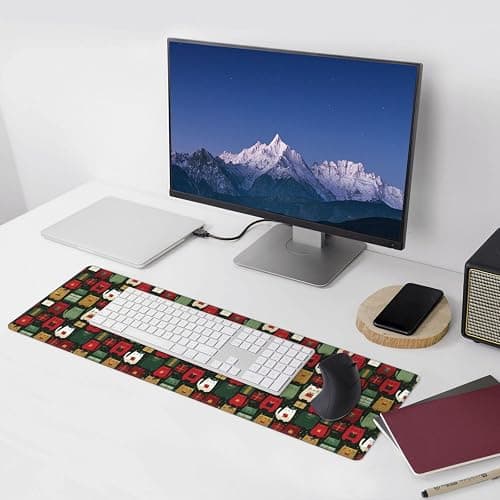 Fuzquwu Different Cats Christmas (2) for Extended Mouse Pad 12" X 31.5" Large Desk Mat Non-Slip Rubber Base with Stitched Edges for Keyboard and Mouse thumbnail 8