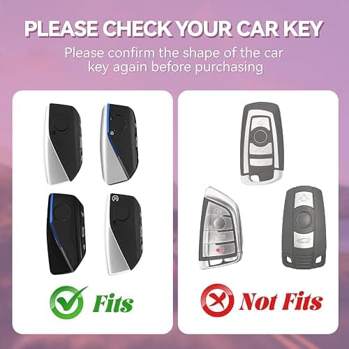 Amazauto Soft TPU & Leather Key Fob Cover, Compatible with BMW X1 X2 X3 X5 X6 X7 XM 2023~2026 etc, Car Key Protector with Keychain, Beige thumbnail 2