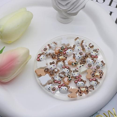 VCEOW 36pcs Kawaii Nail Art Charms Resin Cat Charms Cute 3D Cartoon Y2k Nails DIY Accessories (Style A) thumbnail 4