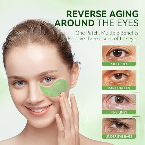 BREYLEE Aloe Vera Eye Masks– 60 Pcs - Puffy Eyes and Dark Circles Treatments – Look Younger and Reduce Wrinkles and Fine Lines Undereye, Improve and Firm eye Skin - Pure Natural Material Extraction | Puffy Eyes Dark Circles Anti-Aging Reduce Wrinkles and Fine Lines Improve and Firm Eye Skin Pure Natural Material Extraction thumbnail 6