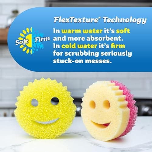 Scrub Daddy 4 Scrub Daddy Sponges & 4 Scrub Mommy Kitchen Sponges - Scratch-Free for Dishes & Multipurpose Cleaning - BPA Free & Made with Polymer Foam - Stain & Odor Resistant (8 Pack) thumbnail 4
