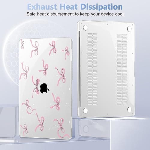 May Chen Compatible with MacBook Air 13 inch Case 2022 2021, 2020-2018 Release Model: M1 A2337 A2179 A1932, Plastic Hard Shell Case Cover for Mabook Air 13 inch with Retina Dispaly, Star Bow thumbnail 5
