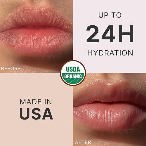 USDA Organic Lip Balm - USA Made with Natural Ingredients, Stocking Stuffers for Adults & Teens, Beeswax Vanilla Chapstick for Dry Lips, Beauty Gifts for Women, Birthday Gifts for Her & Him thumbnail 2