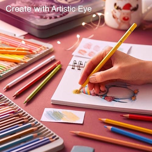 ARTISTIC EYE Premium Colored Pencils | Set of 72, Quality 3.8mm Soft Core Leads, Rich & Vibrant Colors, Blendable, Perfect for Beginner & Advanced Artists thumbnail 5