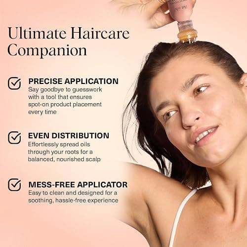Kitsch Scalp & Hair Oil Applicator – Stainless Steel Bristles Scalp Oil Applicator for Even Distribution, Mess-Free Oiling & Head Massager Scalp – Precision Hair Care Tool for Roots & All Hair Types thumbnail 2