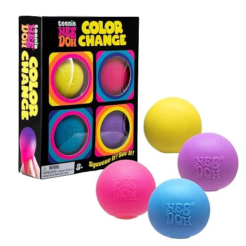 Schylling Needoh Teenie Color Change Needoh - Sensory Squeeze Toy - 4 Pack - Image 1