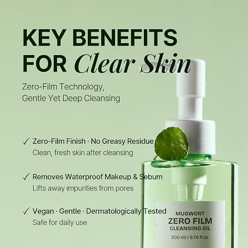 Orien Double Cleanser Duo for Facial Cleansing : Mugwort Zero Film Cleansing Oil & Foam Korean skincare thumbnail 2