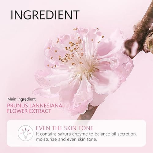 MrCuvaryas Sakura Skincare Set For Teen Girls & Women, 32PCS Face Care Kit With Cherry Blossom Essence, Serum, Cleanser, Lip Mask, Mud Mask & More thumbnail 7