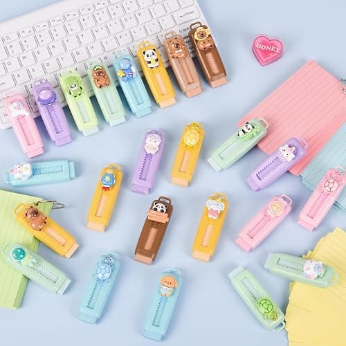24 Pcs Cute Retractable Eraser for Pencils Cute School Supplies Kawaii Erasers for Kids Fun Cartoon Erasers Back to School Supplies Kid Party Favors Gift (Style 1) thumbnail 4