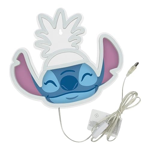 Paladone Lilo & Stitch Pineapple LED Neon Wall Light, Officially Licensed Disney Lamp with Power Cord for Home, Bedroom, Living Space, Gift for Movie Fans thumbnail 4