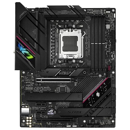 ASUS ROG Strix B650E-F Gaming WiFi AMD Ryzen AM5 ATX motherboard, 12 + 2 power stages, DDR5, three M.2 slots, PCIe 5.0, WiFi 6E, 2.5G LAN, USB 3.2 Gen 2x2 Type-C port, and Aura Sync RGB thumbnail 7
