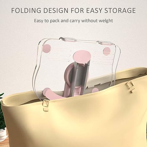 XIYIASUN 360 Degree Rotating Mobile Tablet Stand, Adjustable Tablet Holder-Adjustable Foldable Desktop Table Holder Base,Multi-Angle, Non-Slip Silicone Base,Portable iPad Stand for Desk thumbnail 8