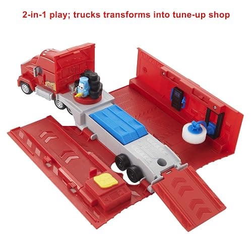 Mattel Disney and Pixar Cars Transforming Mack Playset, 2-in-1 Toy Truck & Tune-Up Station with Launcher, Lift & More - Playset thumbnail 6