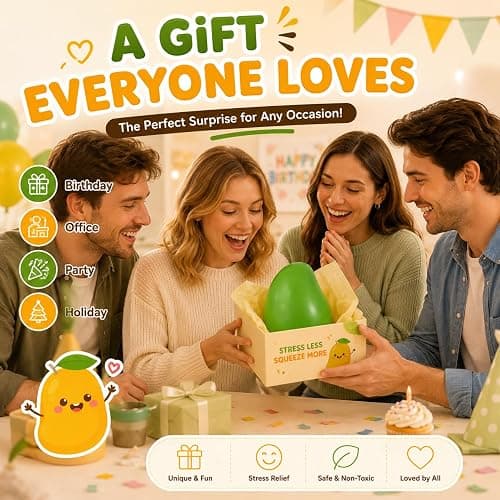 Crunchy Mango Squishy ASMR Bead Filled Realistic Food Stress Ball Squeeze Moldable Slushy Asmr Realistic Taba Handmade Non Rebound Sticky Silicone Dessert Adults Party Favor thumbnail 7