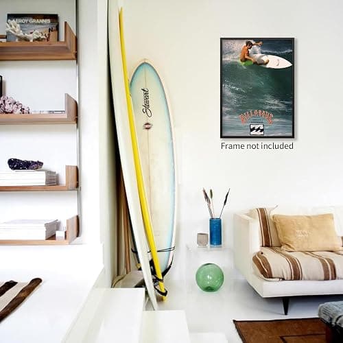 Jefuzh 90s Beach Ocean Surf Posters Summer Surfing Wall Art Trendy Coastal Surfer Picture Prints for Apartment Bedroom Wall Decor 12X16 inch Unframed thumbnail 5