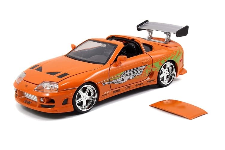 Jada Toys Fast & Furious 1:24 Brian's Toyota Supra Die-cast Car, Toys for Kids and Adults, Orange (97168) thumbnail 5