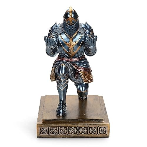 HDMbigmi King's Guard Knight Pen Holder Pen Stand Desk Organizers and Accessories Resin Pencil Holder as Gift for Office and Home (Blue) thumbnail 4