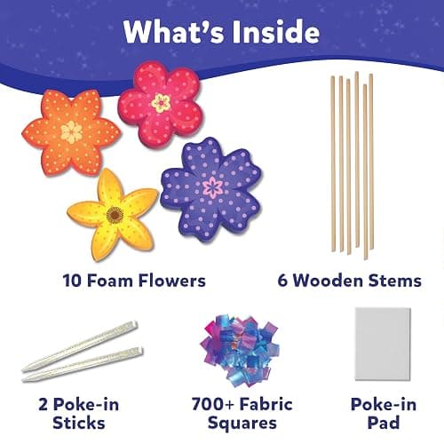 Skillmatics Poke-in Art - Flower Bouquet, Mess-Free Creative Activity, DIY Wood Craft Kits, Gifts for Girls & Boys Ages 4, 5, 6, 7, 8, 9 thumbnail 4