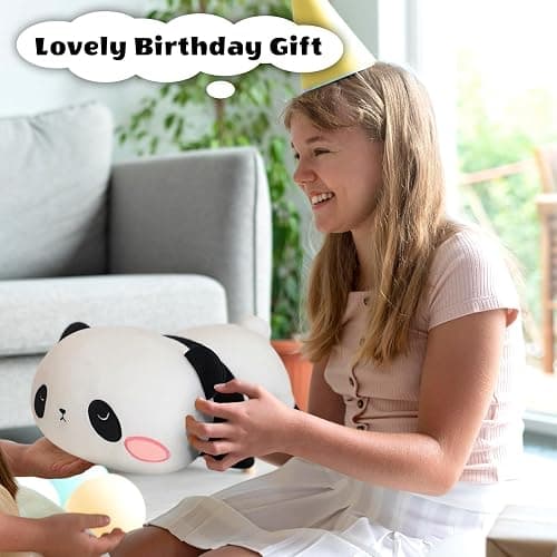 Finebee Weighted Panda Stuffed Animals, Cute Weighted Panda Plush, Soft Stuffed Weighted Plushie Pillow Gifts for Girls Boys(9.8" 0.8Lbs) thumbnail 8