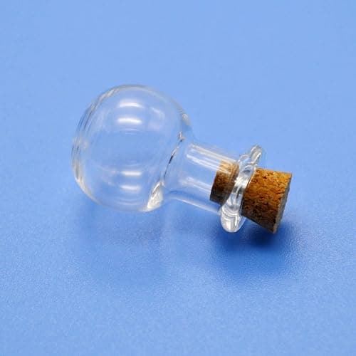 SHAOTONG 2ml Small Mini Glass Bottles Jars with Cork Stoppers.Wishing bottle drifting bottle wedding party DIY Etc. (D-20Pcs) thumbnail 8