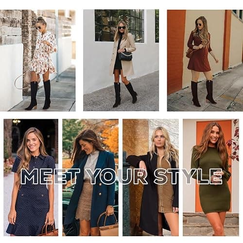 MeiLuSi Womens Knee High Boots Pointed Toe Suede Boots Chunky Heel Faux Slouchy Shoes Tall Fall 2025 Side Zipper thumbnail 8