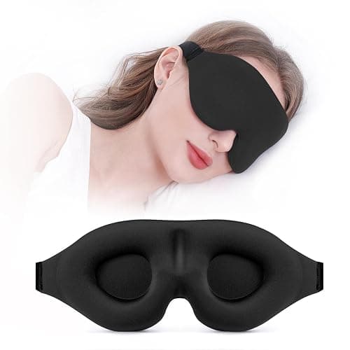 YIVIEW Sleep Mask for Side Sleeper, Complete Light Blocking 3D Sleeping Eye Mask, Soft Breathable Eye Cover for Women Men, Relaxing Zero Pressure Night Blindfold - Black - Image 1
